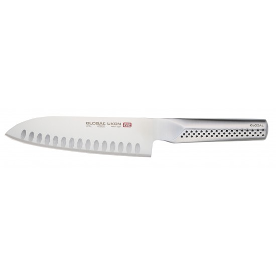 Μαχαίρι Santoku με αυλακώσεις 18.5 εκατ. Ukon Series Global