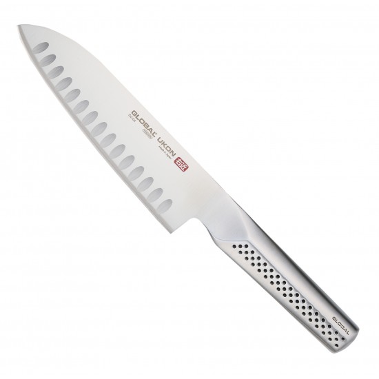 Μαχαίρι Santoku με αυλακώσεις 18.5 εκατ. Ukon Series Global