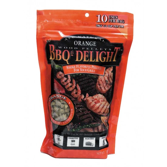 BBQ Delight Smoking pellets Orange 450 g